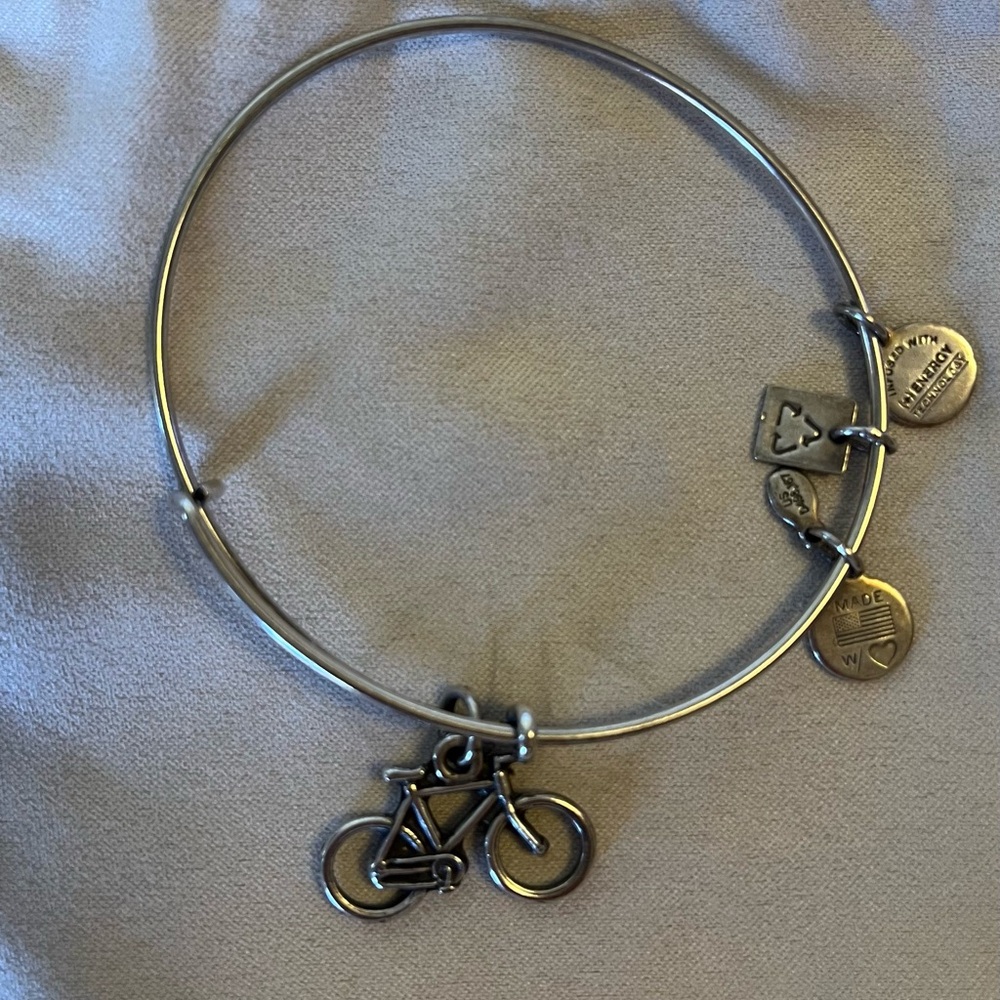 Alex and Ani Silver Bicycle Charm Bracelet